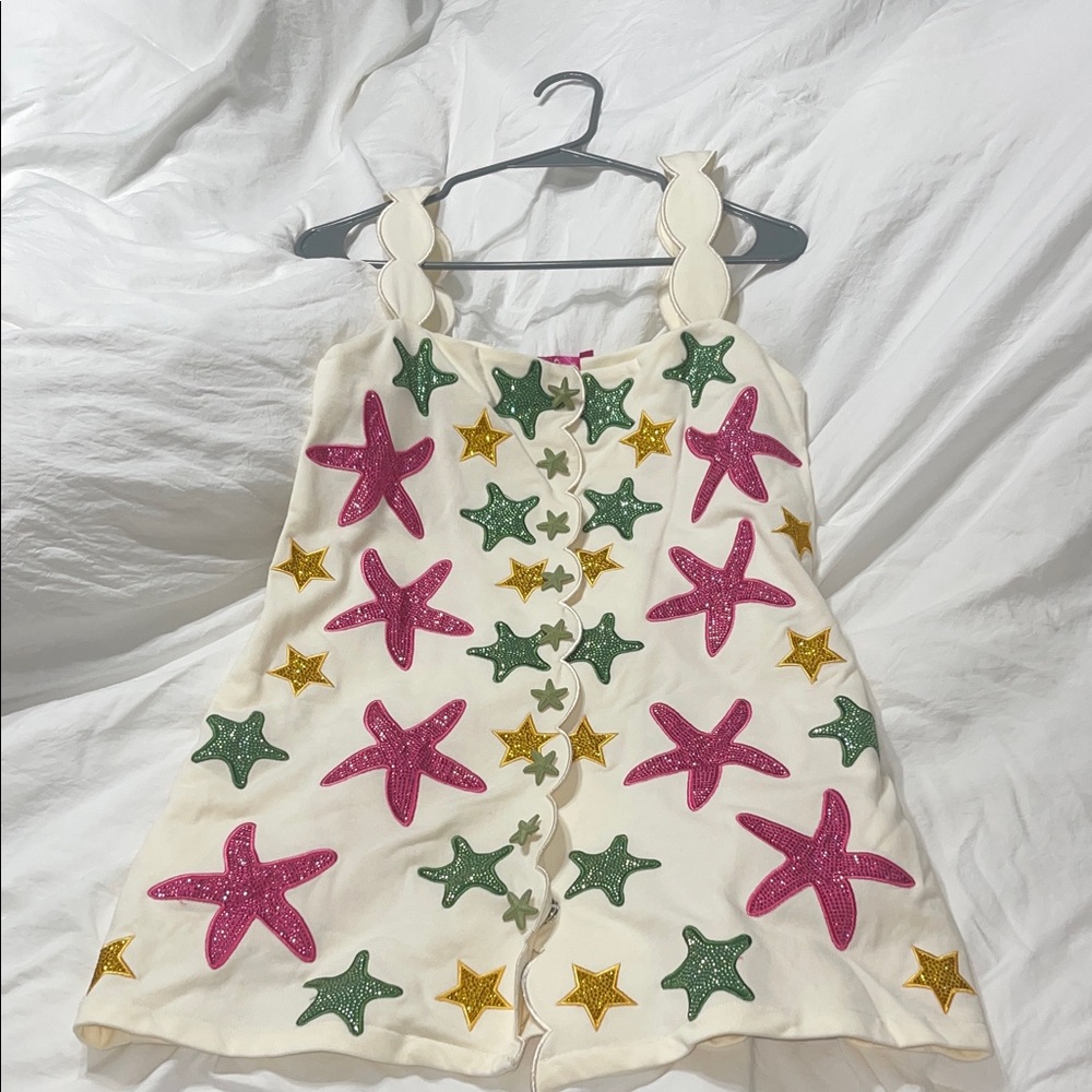 QUEEN OF SPARKLES Scalloped Starfish Dress